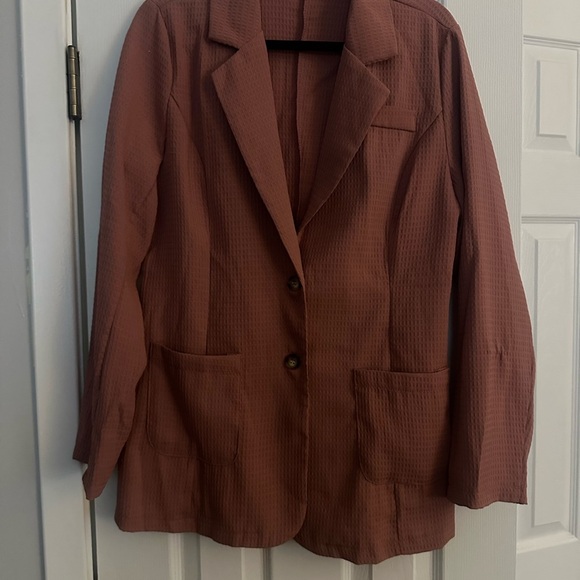 SHEIN Jackets & Blazers - SHEIN Rose Textured Women's Jacket